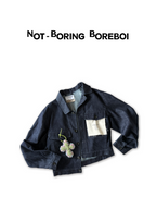 Unisex Indigo Denim Jacket – Loose-Fit, Cropped Outerwear for Spring