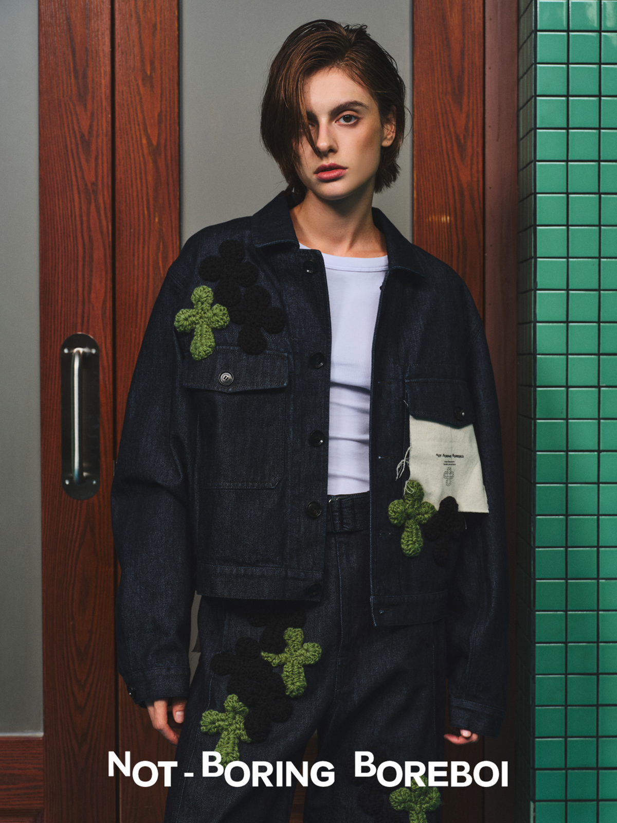 Unisex Indigo Denim Jacket – Loose-Fit, Cropped Outerwear for Spring