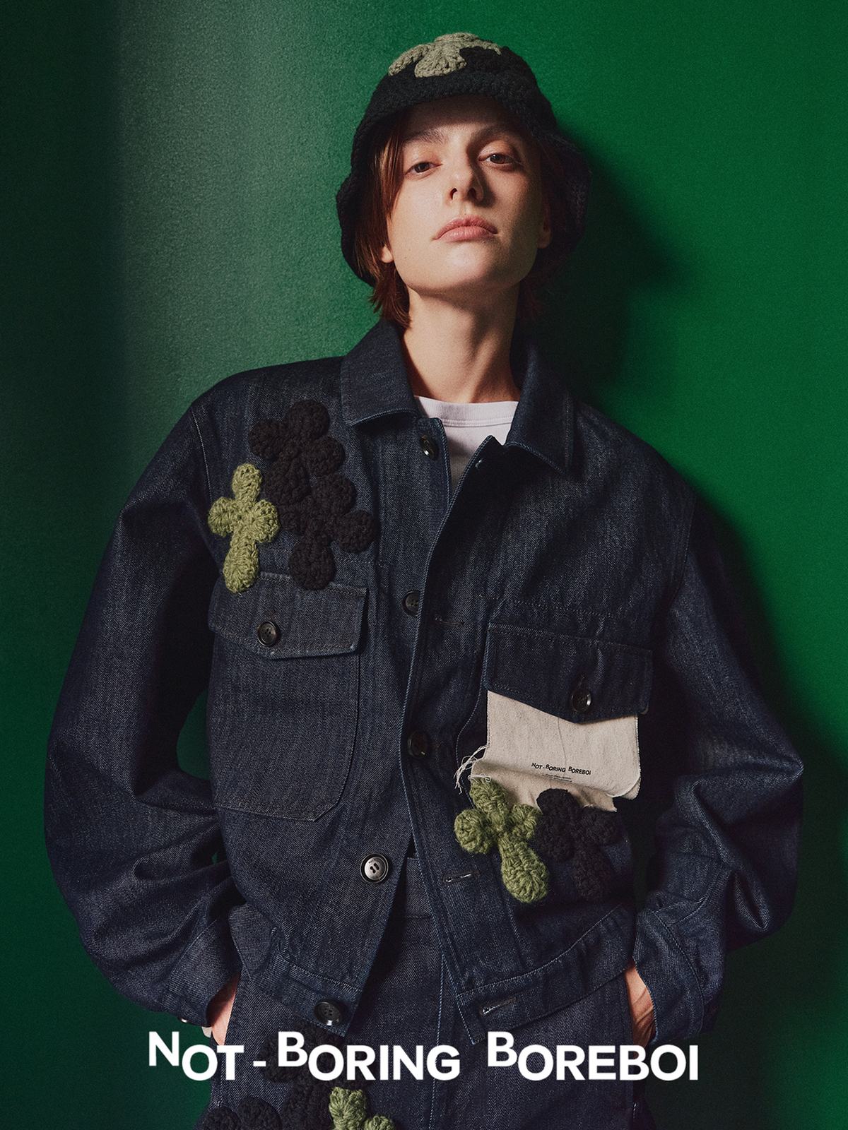 Unisex Indigo Denim Jacket – Loose-Fit, Cropped Outerwear for Spring