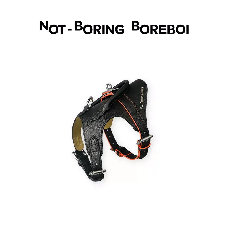 Pet leather harness