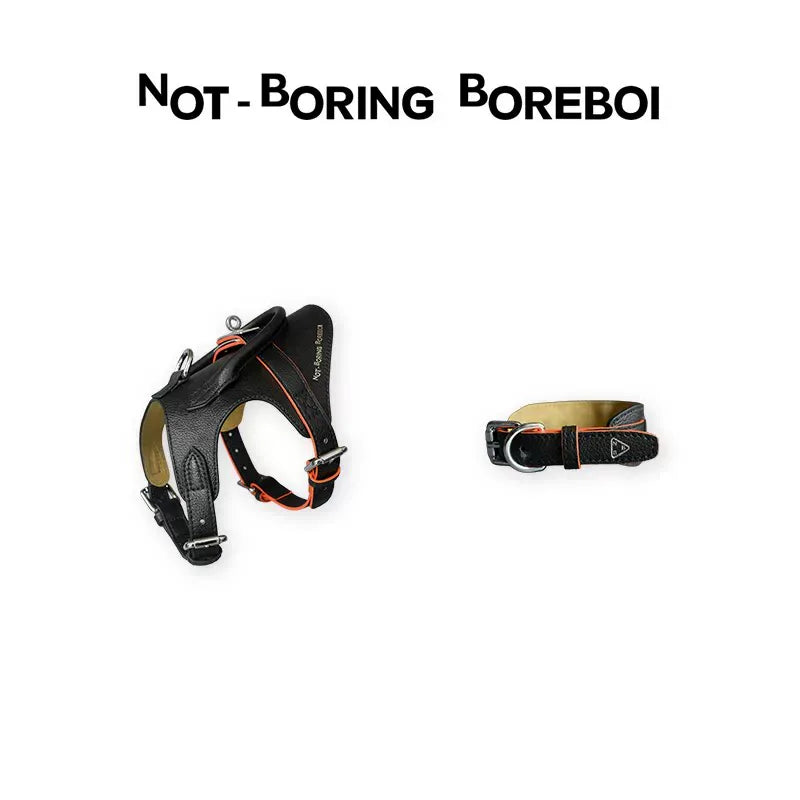 Pet leather harness