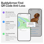 Buddy Armor Ultra-Comfort Fluffy Collar(QR)&Leash Set