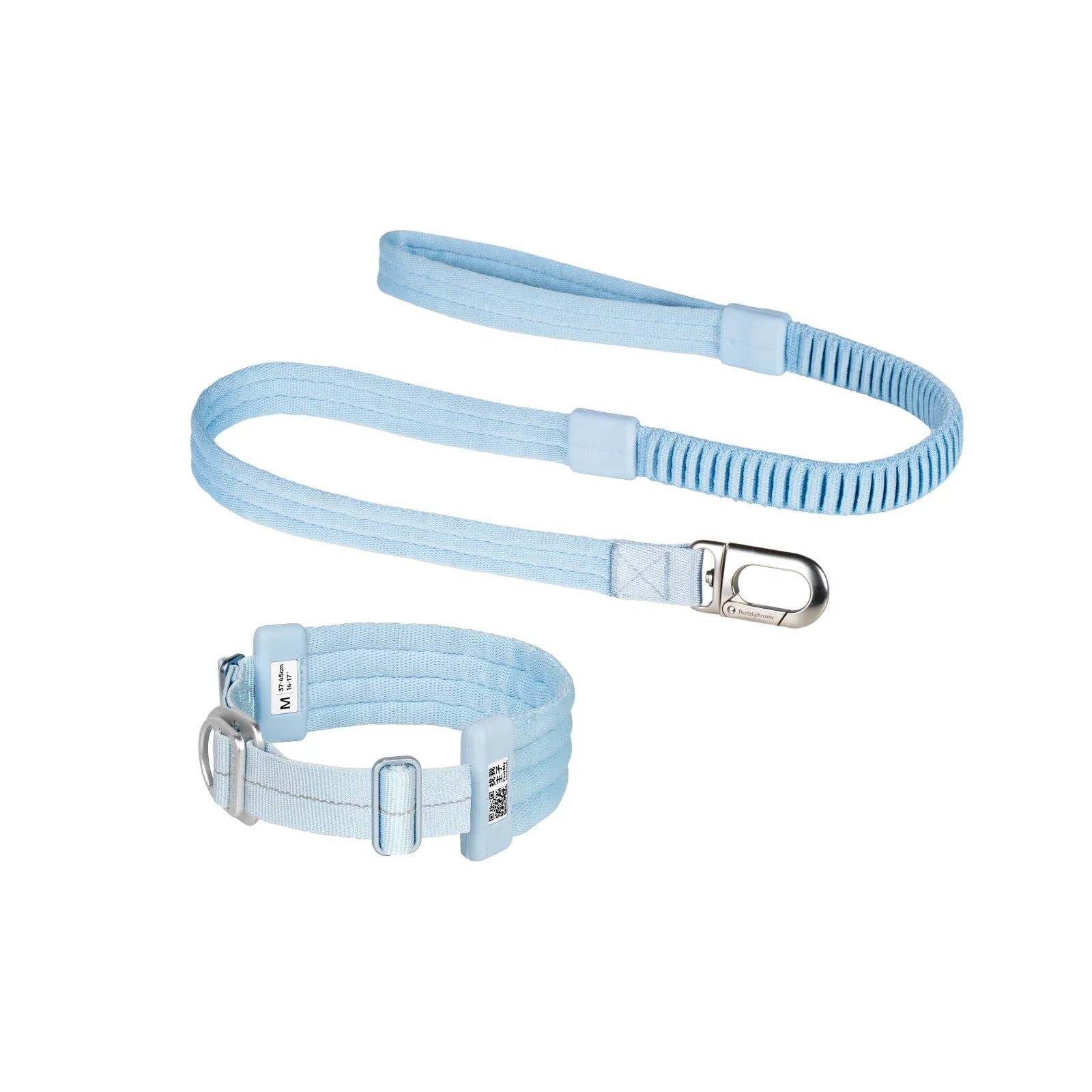 Buddy Armor Ultra-Comfort Fluffy Collar(QR)&Leash Set