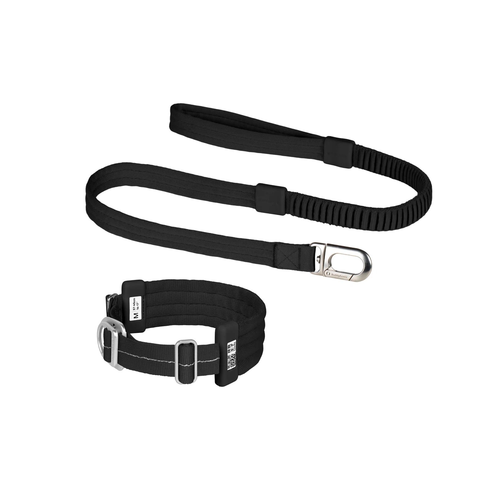 Buddy Armor Ultra-Comfort Fluffy Collar(QR)&Leash Set