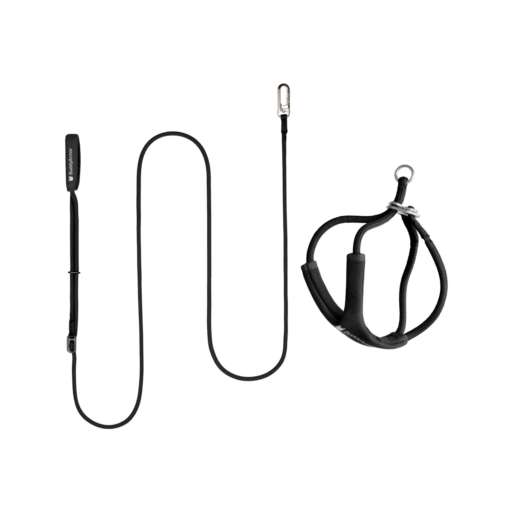 Buddy Armor Escape-Proof Y-Harness and Leash Set