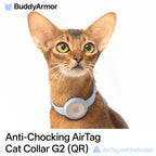 Buddy Armor Anti-Choke AirTag Cat Collar G2 (QR)
