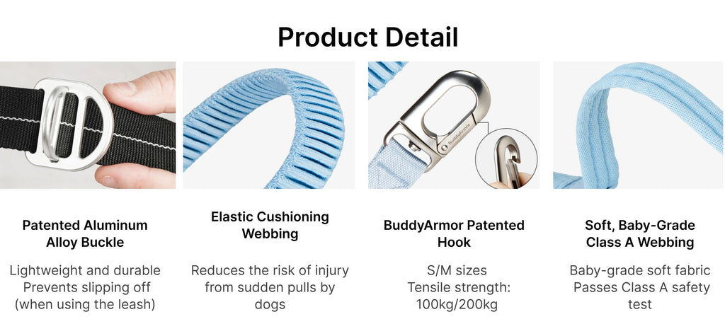Buddy Armor Ultra-Comfort Fluffy Collar(QR)&Leash Set