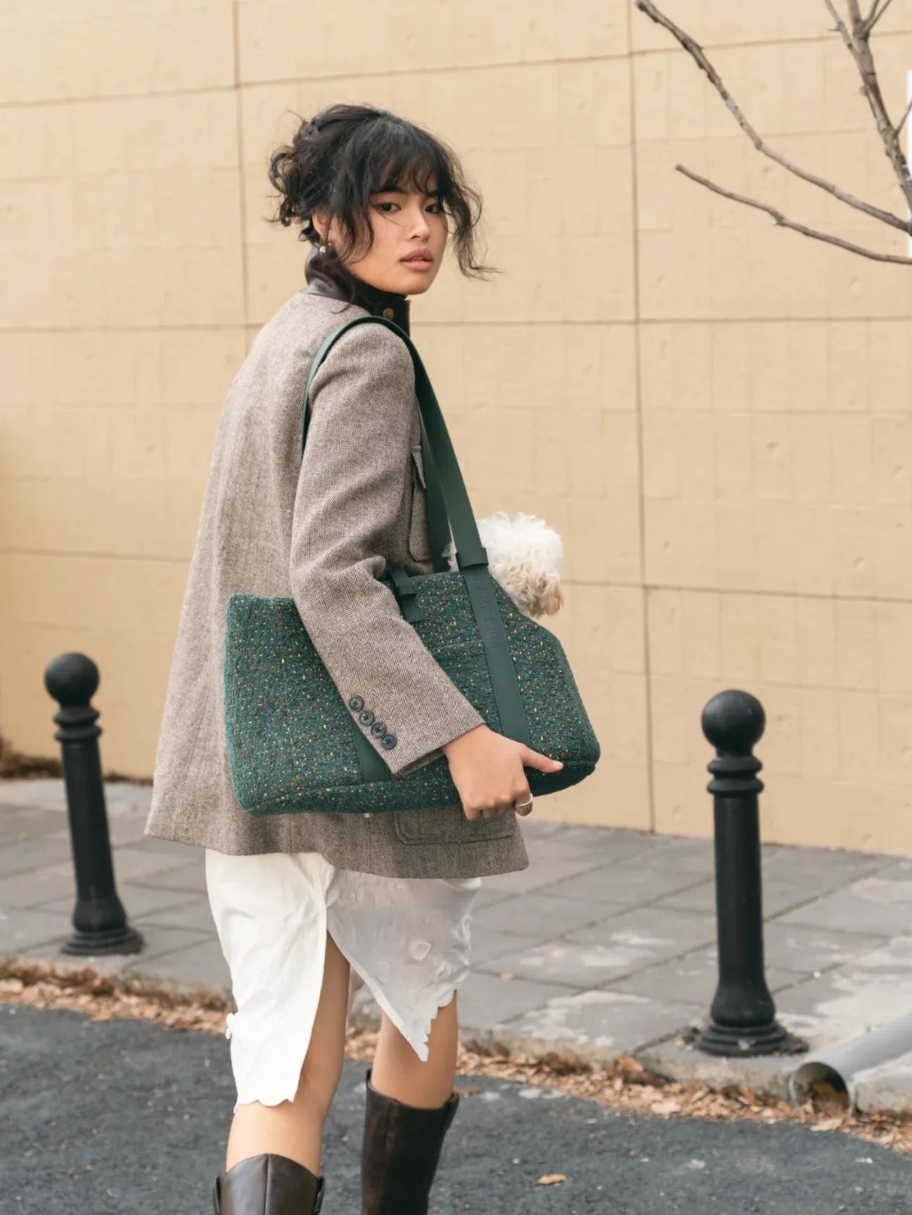 Kama Muta Mini Tweed Pet Tote Bag Winter Pet Carrier