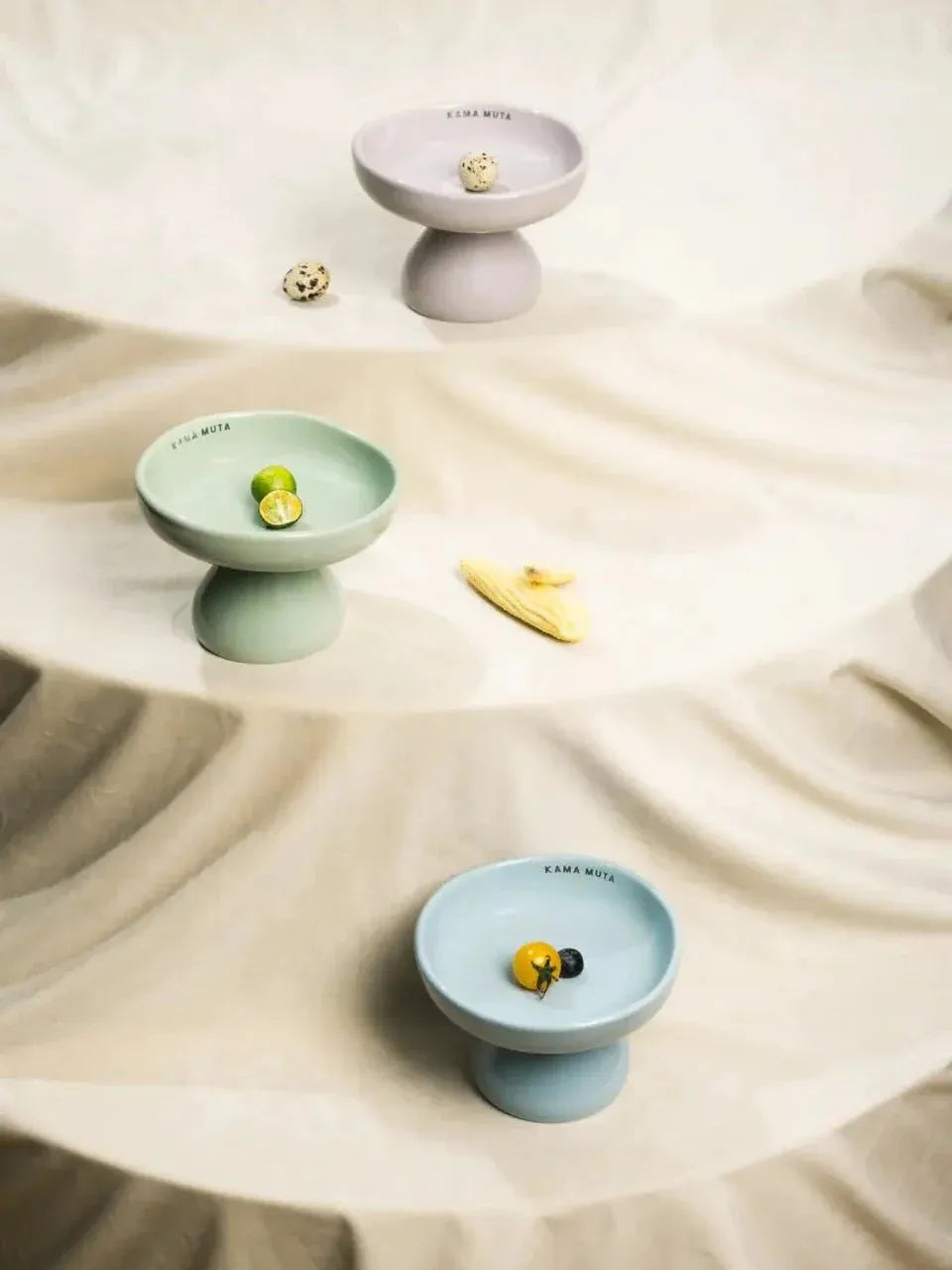Kama Muta Mushroom Bowl Ceramic Elevated Bowl