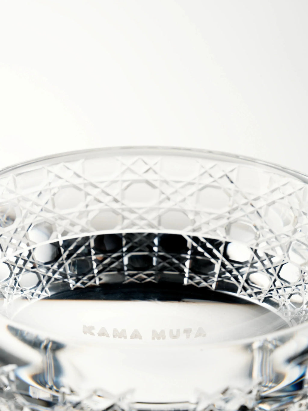 Kama Muta Pet Crystal Bowl Handcrafted Edo Kiriko