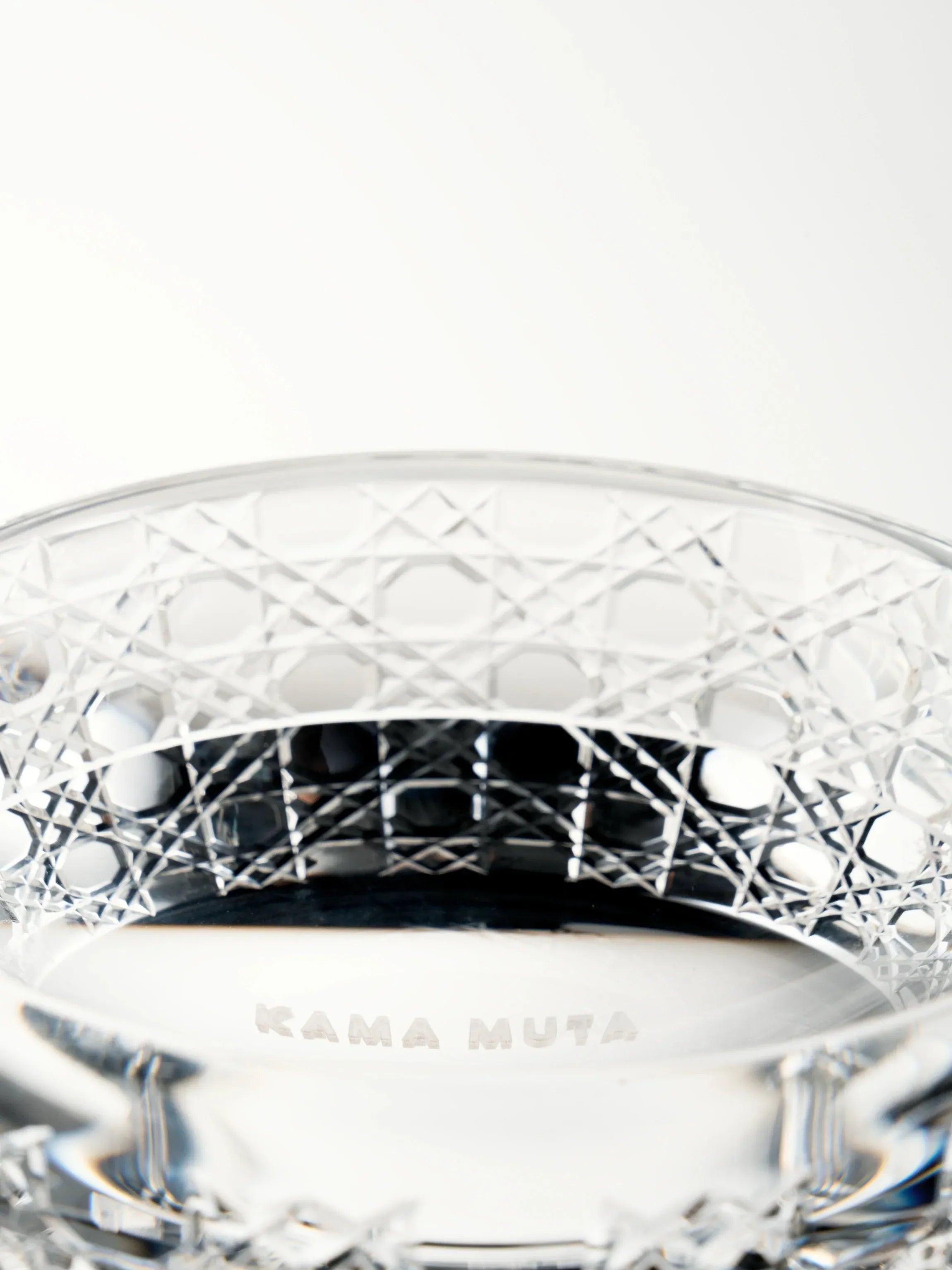 Kama Muta Pet Crystal Bowl Handcrafted Edo Kiriko