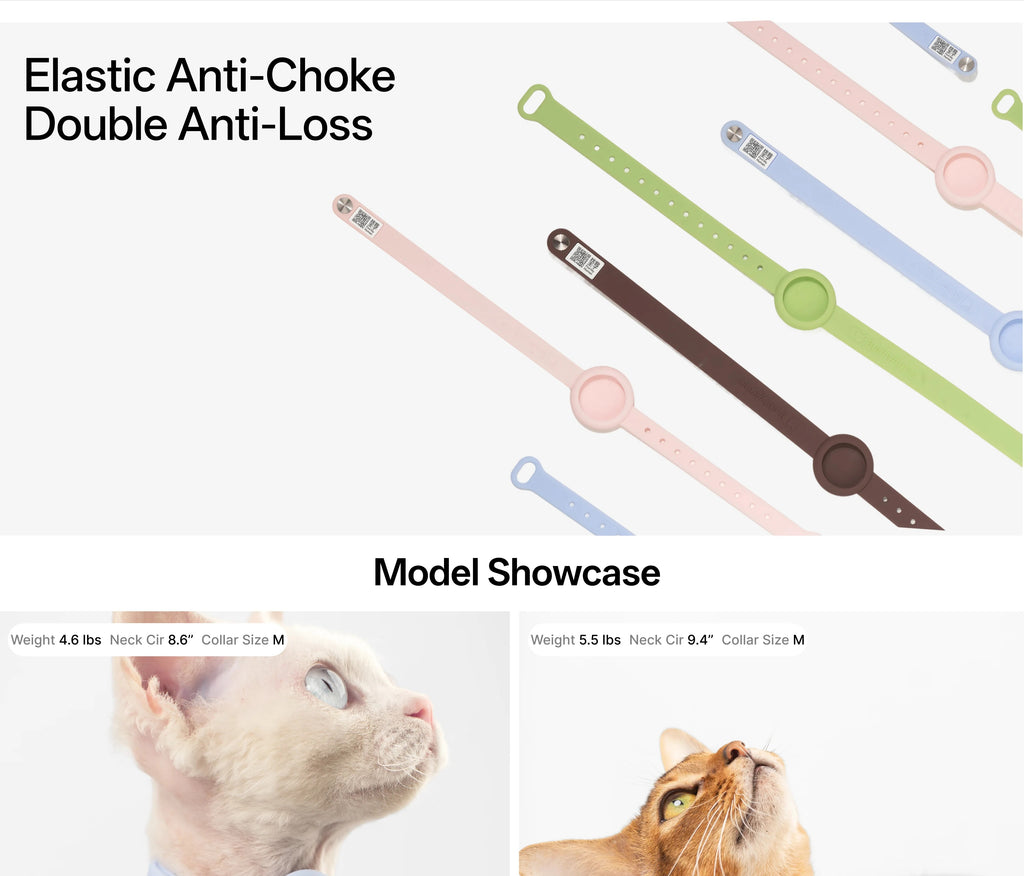 Buddy Armor Anti-Choke AirTag Cat Collar G2 (QR)
