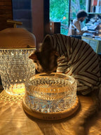 Kama Muta Pet Crystal Bowl Handcrafted Edo Kiriko
