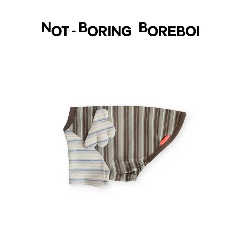 Contrast Stripe Small Wings Pet T-Shirt